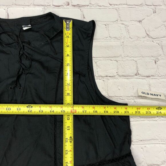 NWT Old Navy Women Sleeveless Lace Up Rayon Dress Size Extra Large Black B267 26 - Picture 4 of 13